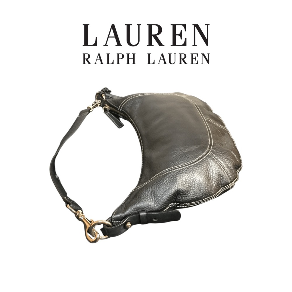 Lauren Ralph Lauren Gray Metallic Hobo